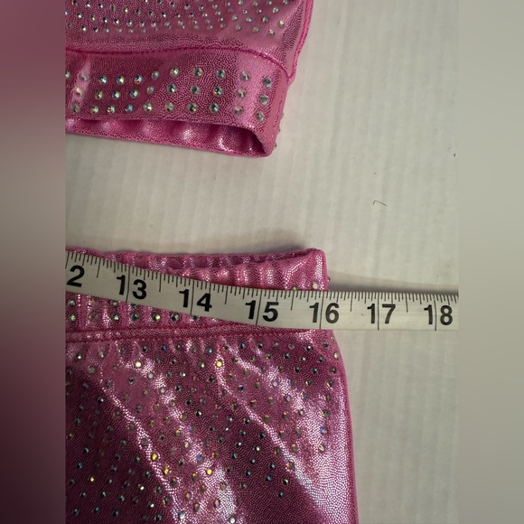 Higo Apparel Gymnastics Bubblegum Crop Set New With Tags Large Adult Pink - Picture 5 of 14